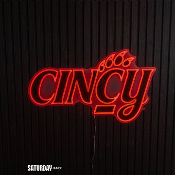Cincinnati Bearcats Script LED Neon Sign - 28" x 16.23"