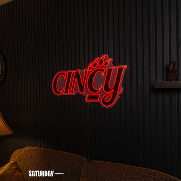 Cincinnati Bearcats Script LED Neon Sign - 28" x 16.23"