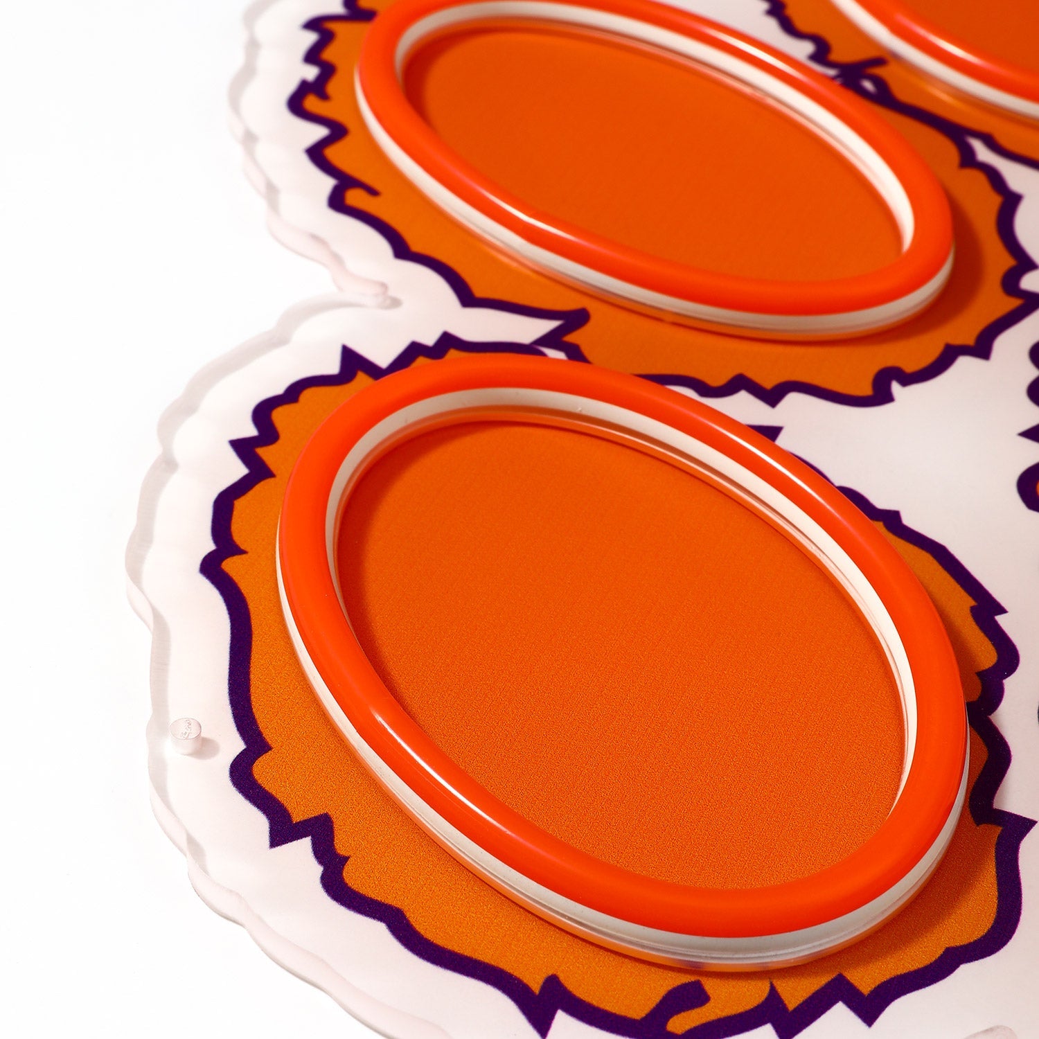 Clemson Tigers logo LED neon sign at a side angle