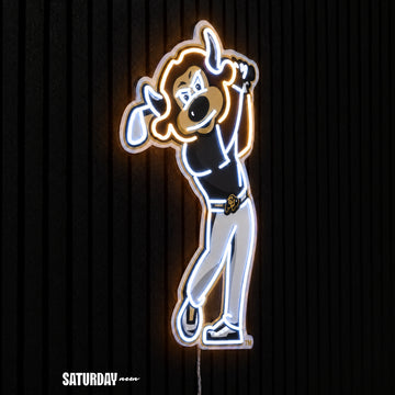 Colorado Buffaloes Chip Golf Mascot LED Neon Sign - 14.96" x 24" side view - Saturday Neon