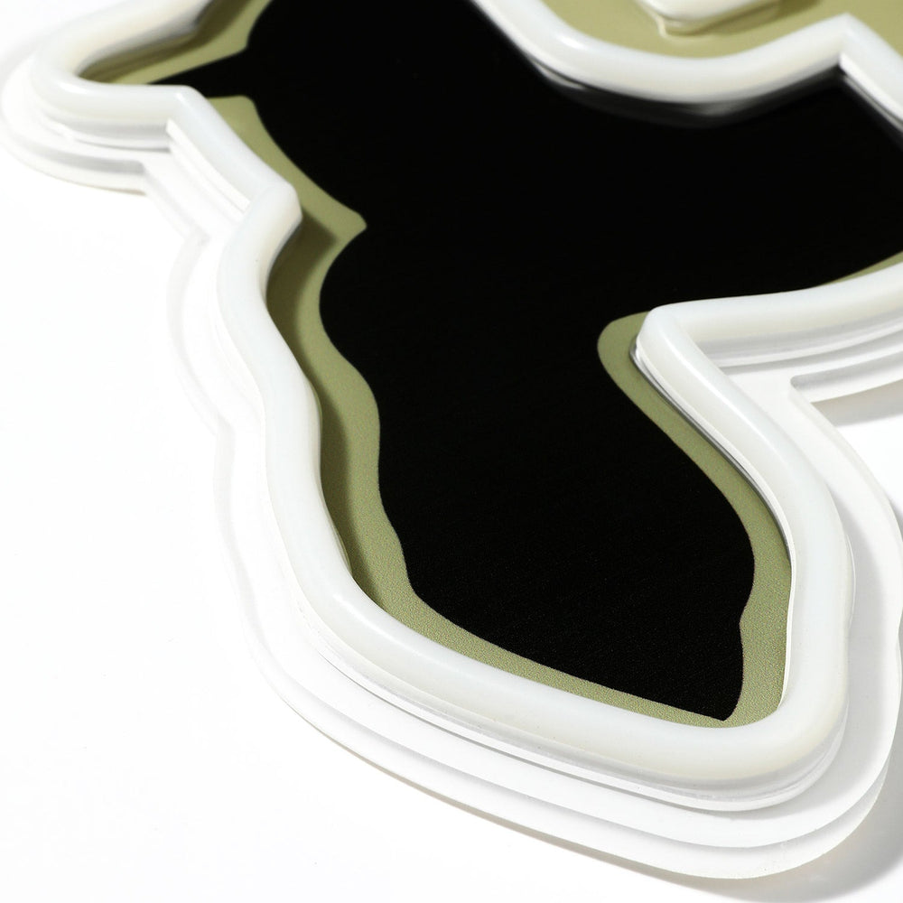 Colorado Buffaloes logo LED neon sign at a side angle