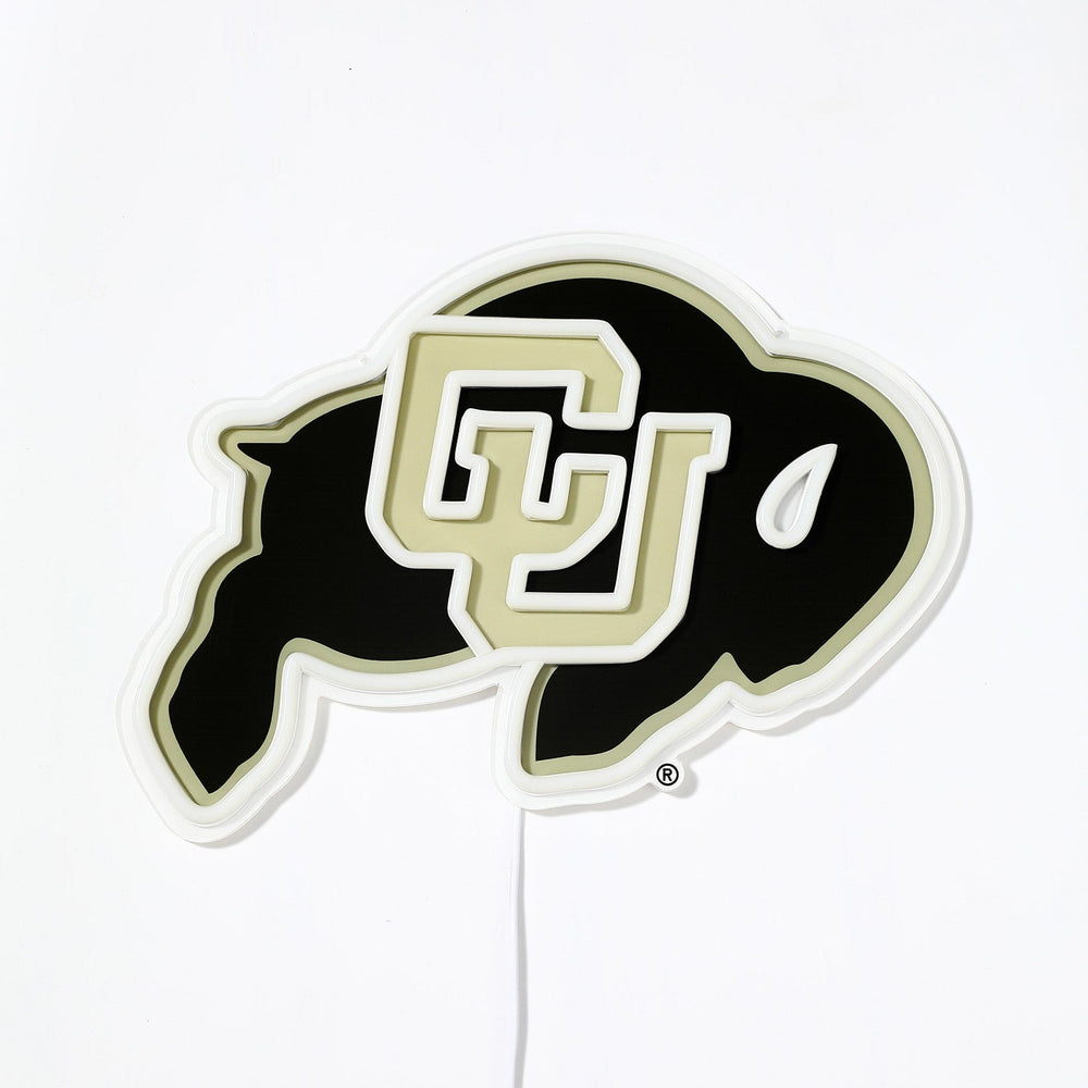 Colorado Buffaloes logo LED neon sign turned off