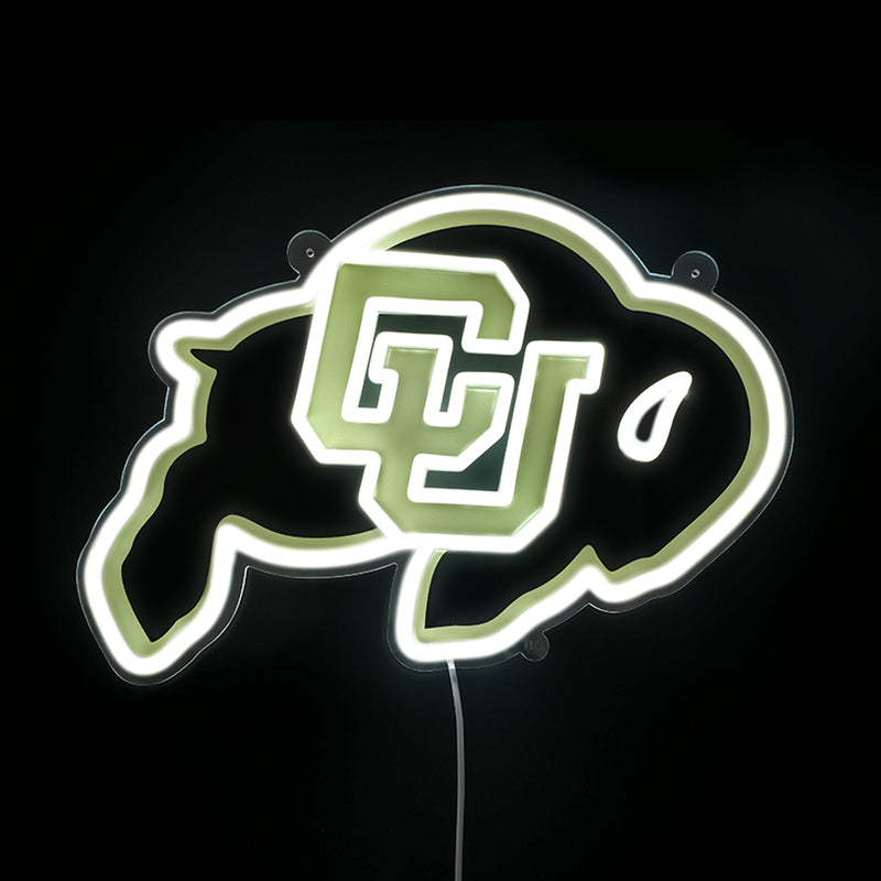 Blemished Colorado Buffaloes Sign - Saturday Neon
