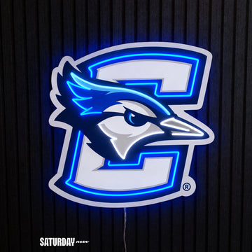 Creighton Bluejays LED Neon Sign - Plus (23.9" x 24") - Saturday Neon