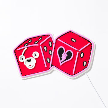 Fortnite Cuddle Team Leader Dice LED Neon Sign - Saturday Neon