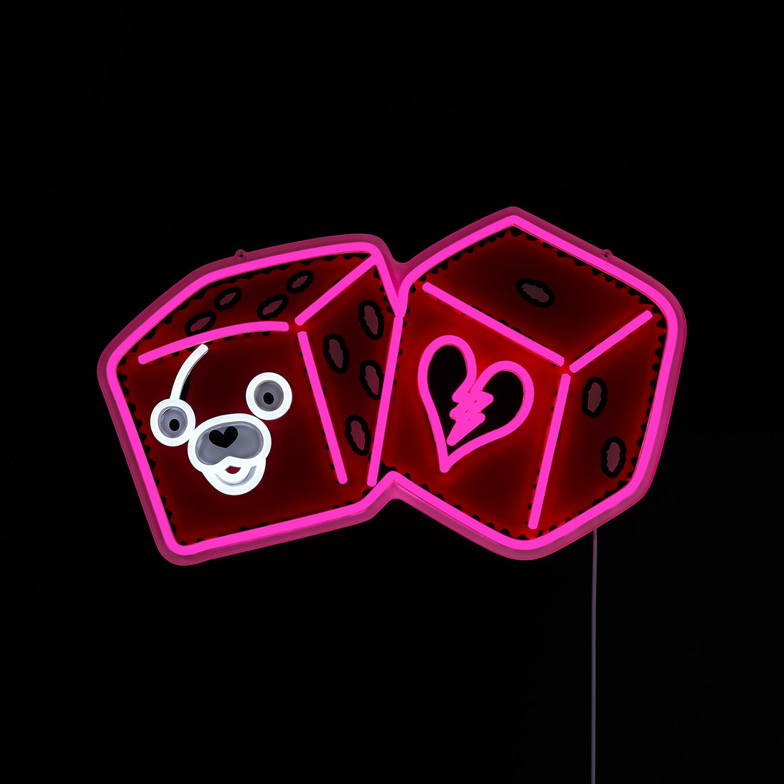 Fortnite Cuddle Team Leader Dice LED Neon Sign - Saturday Neon