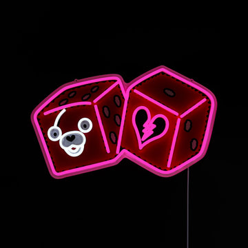 Fortnite Cuddle Team Leader Dice LED Neon Sign - Saturday Neon