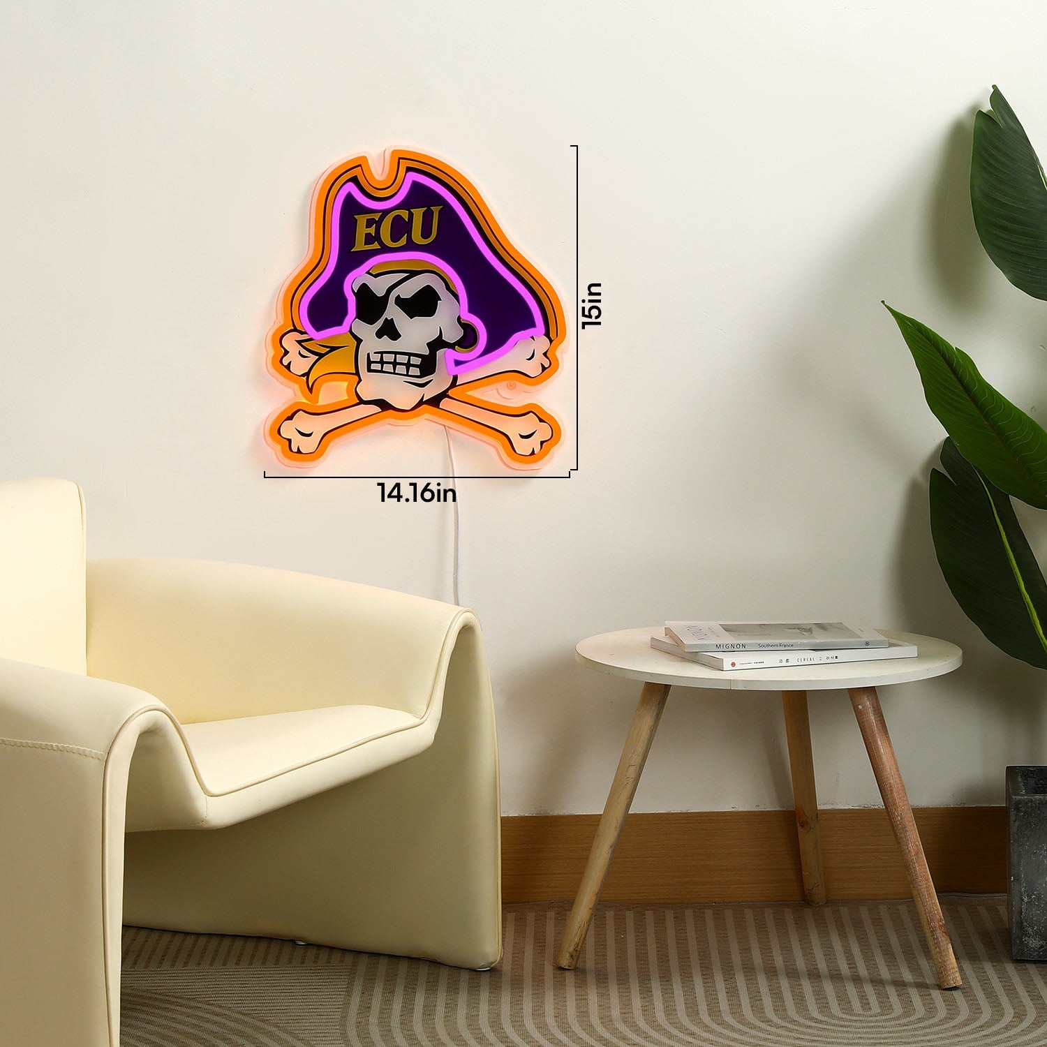 ECU Pirates LED Neon Sign - Saturday Neon