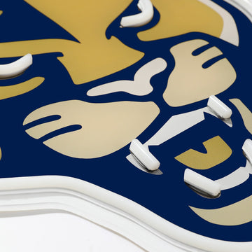FIU Panthers logo LED neon sign at a side angle