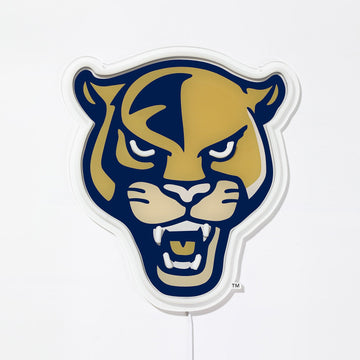 FIU Panthers logo LED neon sign turned off