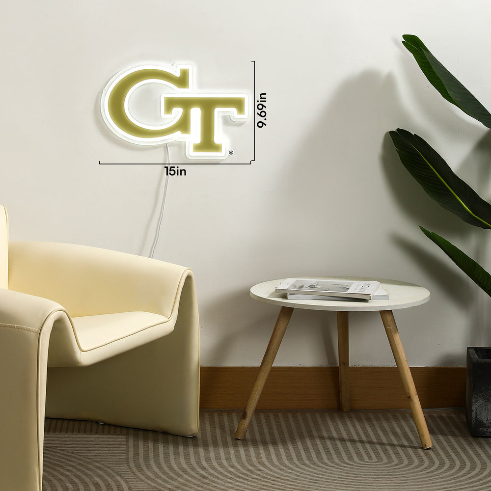 Georgia Tech Yellow Jackets LED Neon Sign - Saturday Neon