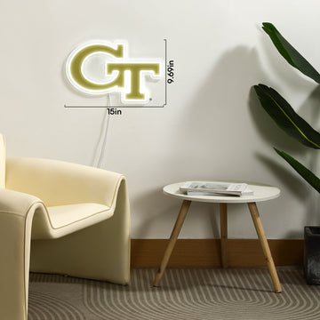 Georgia Tech Yellow Jackets LED Neon Sign - Saturday Neon
