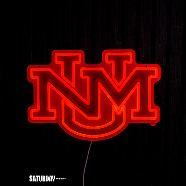 New Mexico Lobos Interlocking UNM LED Neon Sign