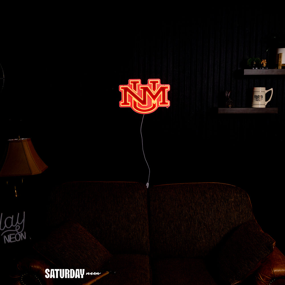 New Mexico Lobos Interlocking UNM LED Neon Sign