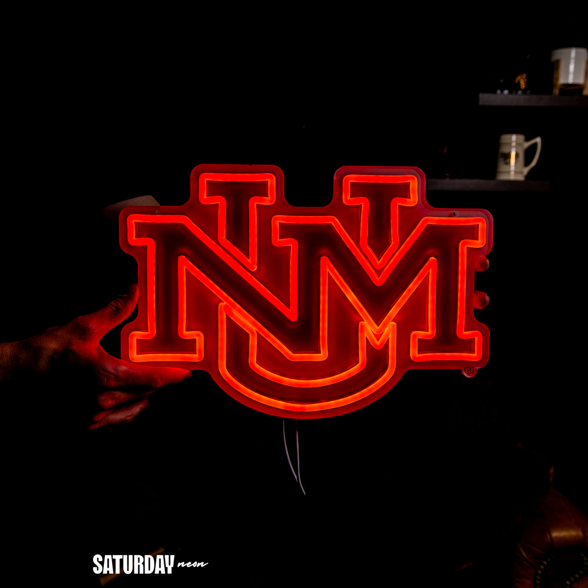 New Mexico Lobos Interlocking UNM LED Neon Sign