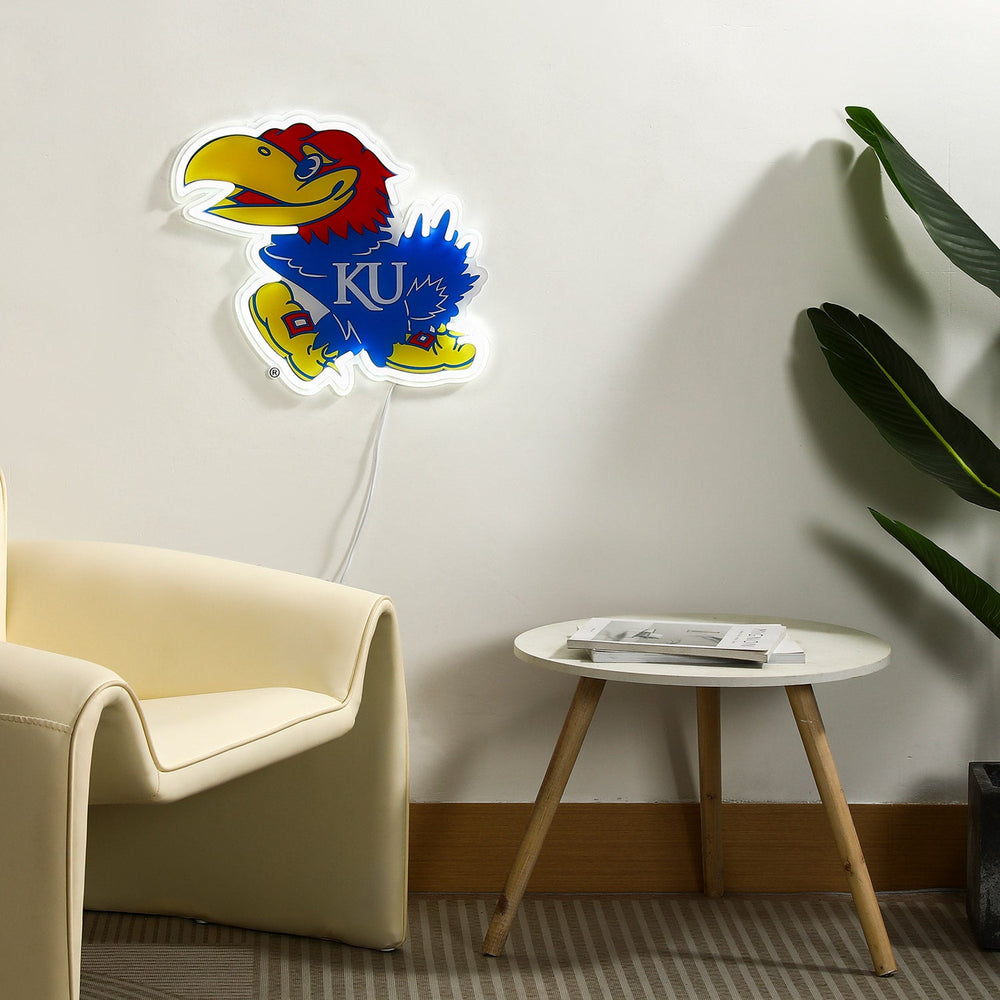 Kansas Jayhawks logo LED neon sign