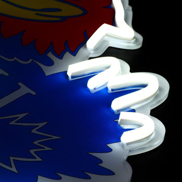 Kansas Jayhawks logo LED neon sign