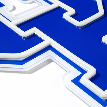 Kentucky Wildcats logo LED neon sign at a side angle