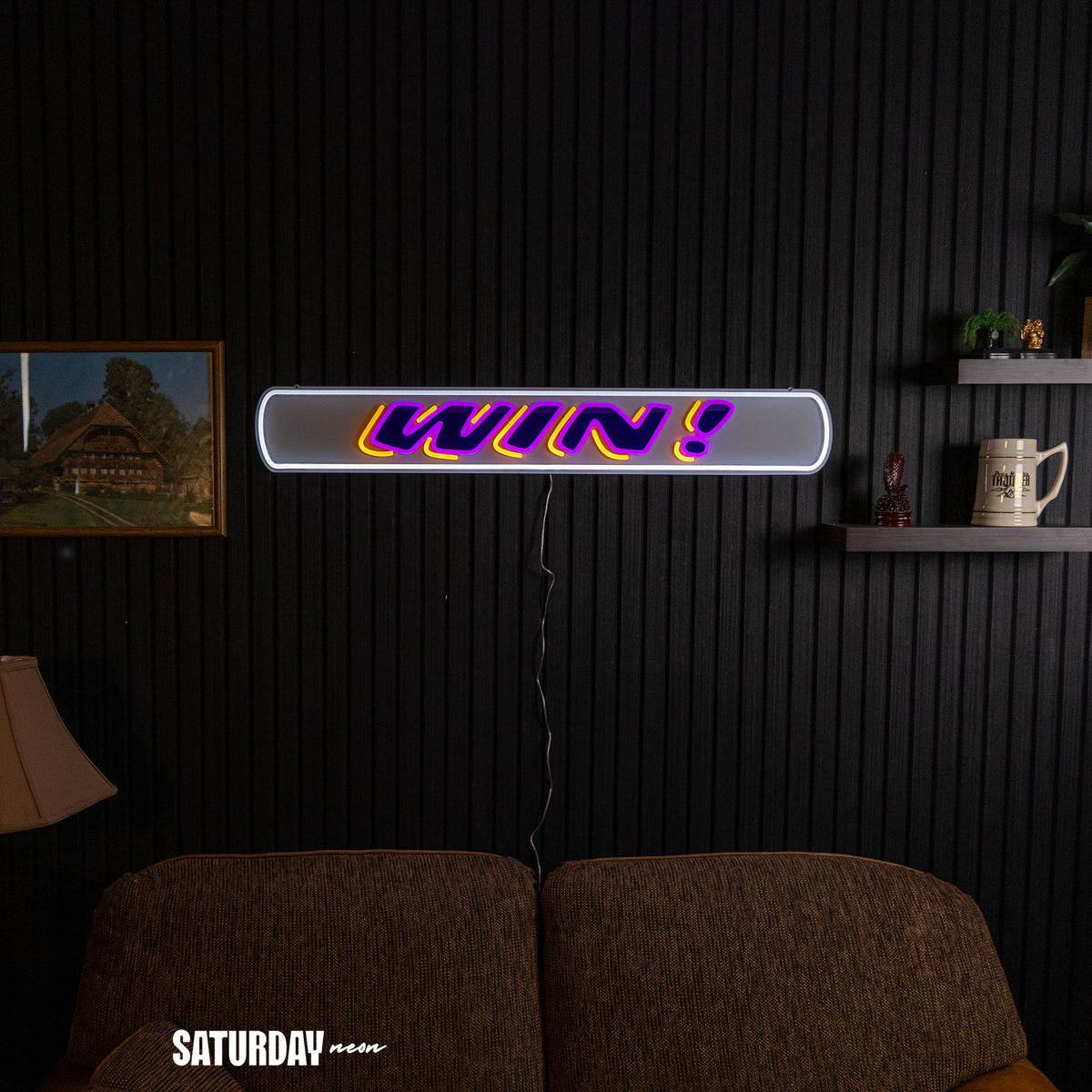 LSU Tigers Win Bar LED Neon Sign - 39" x 5.78"