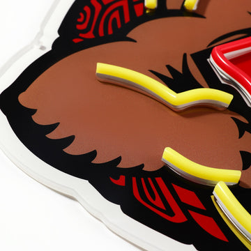 Maryland Terrapins logo LED neon sign at a side angle