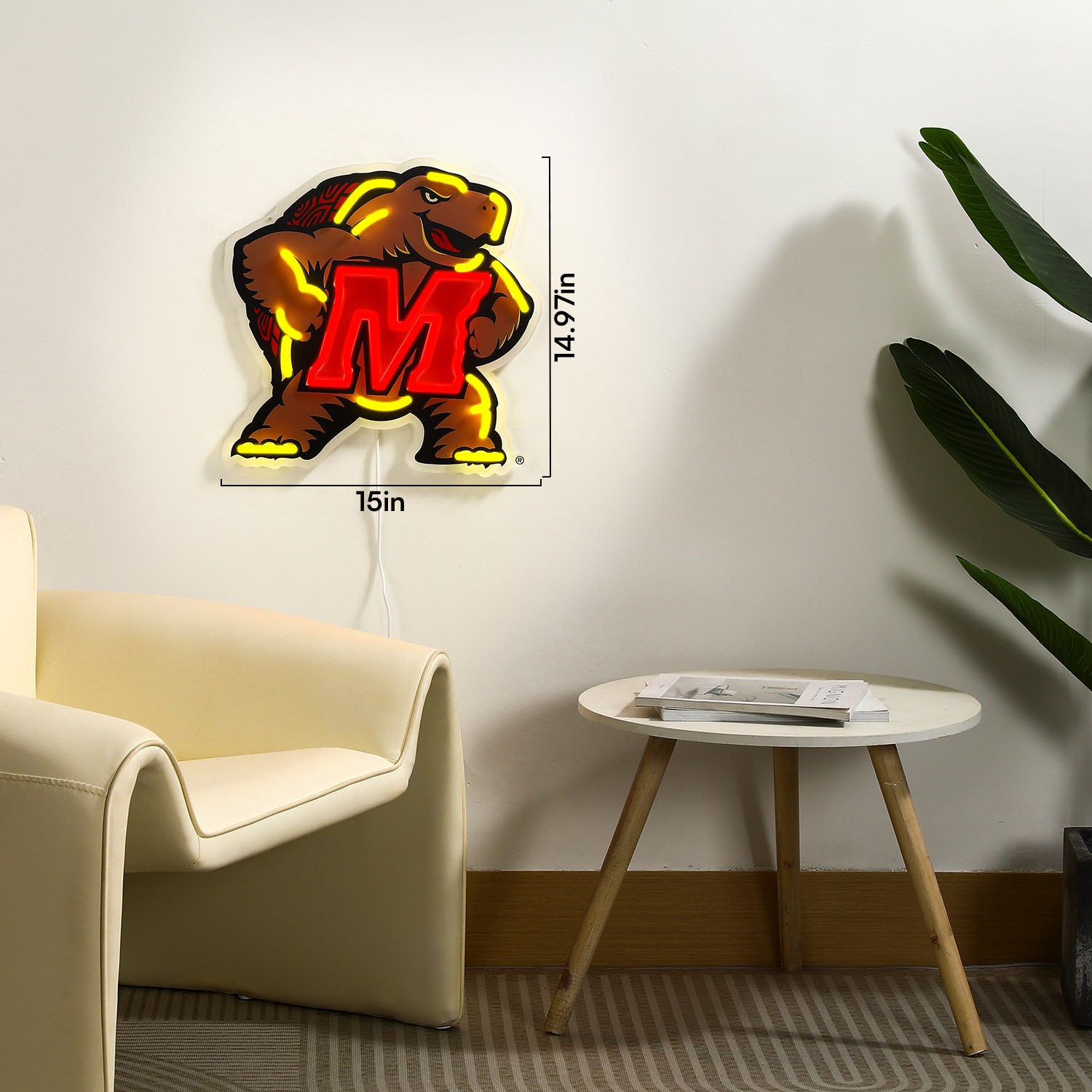 Maryland Terrapins LED Neon Sign - Saturday Neon