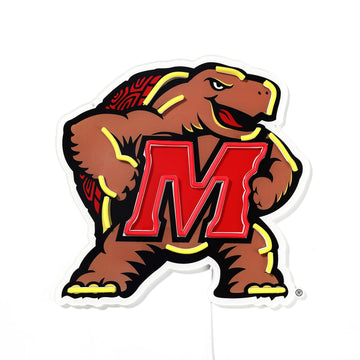 Maryland Terrapins logo LED neon sign turned off