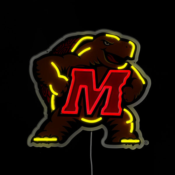 Maryland Terrapins LED Neon Sign - Plus (24" x 24")