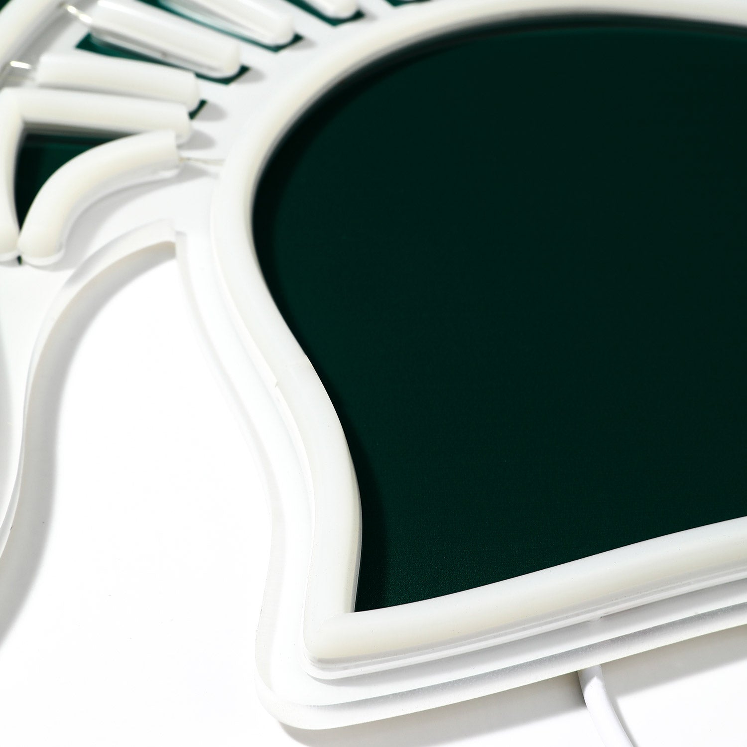 Michigan State Spartans logo LED neon sign at a side angle