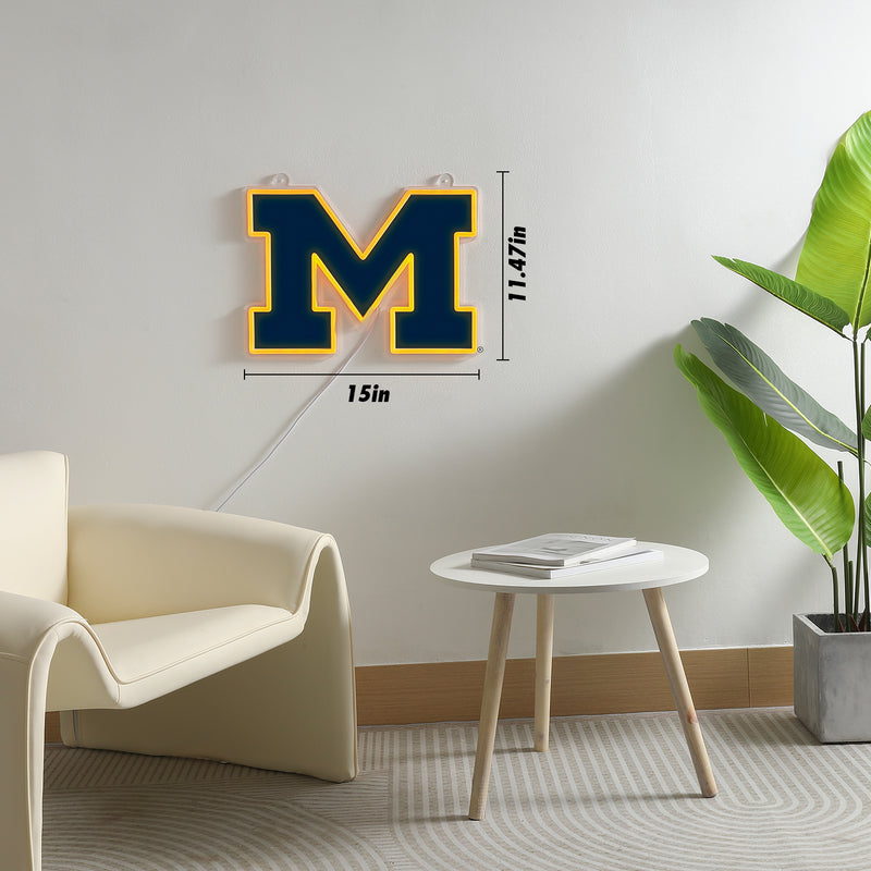 Blemished Michigan Wolverines Sign - Saturday Neon