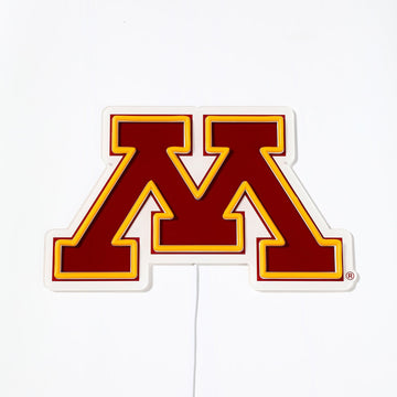 Minnesota Golden Gophers logo LED neon sign turned off