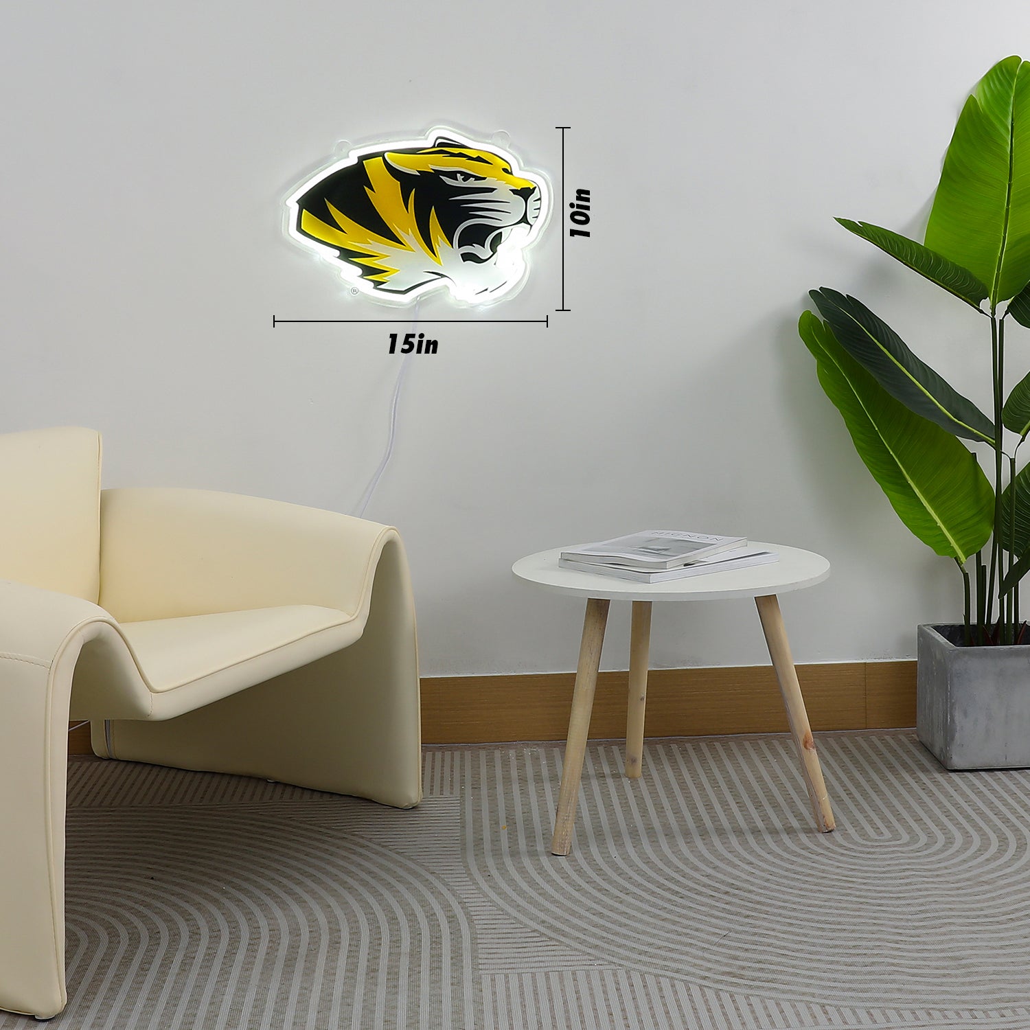 Blemished Mizzou Tigers Sign - Saturday Neon