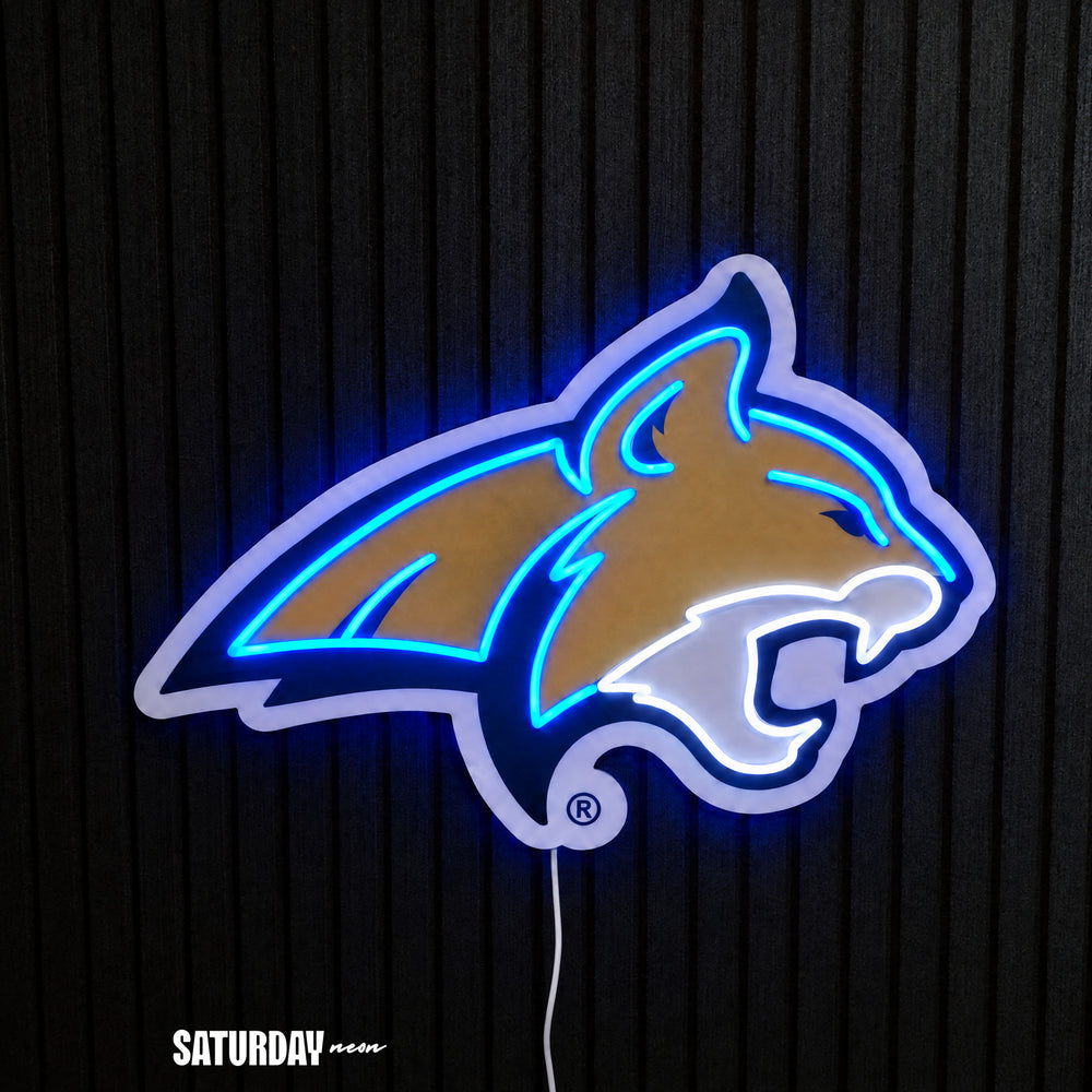 Montana State Bobcats LED Neon Sign - Standard (15" x 10.9") - Saturday Neon