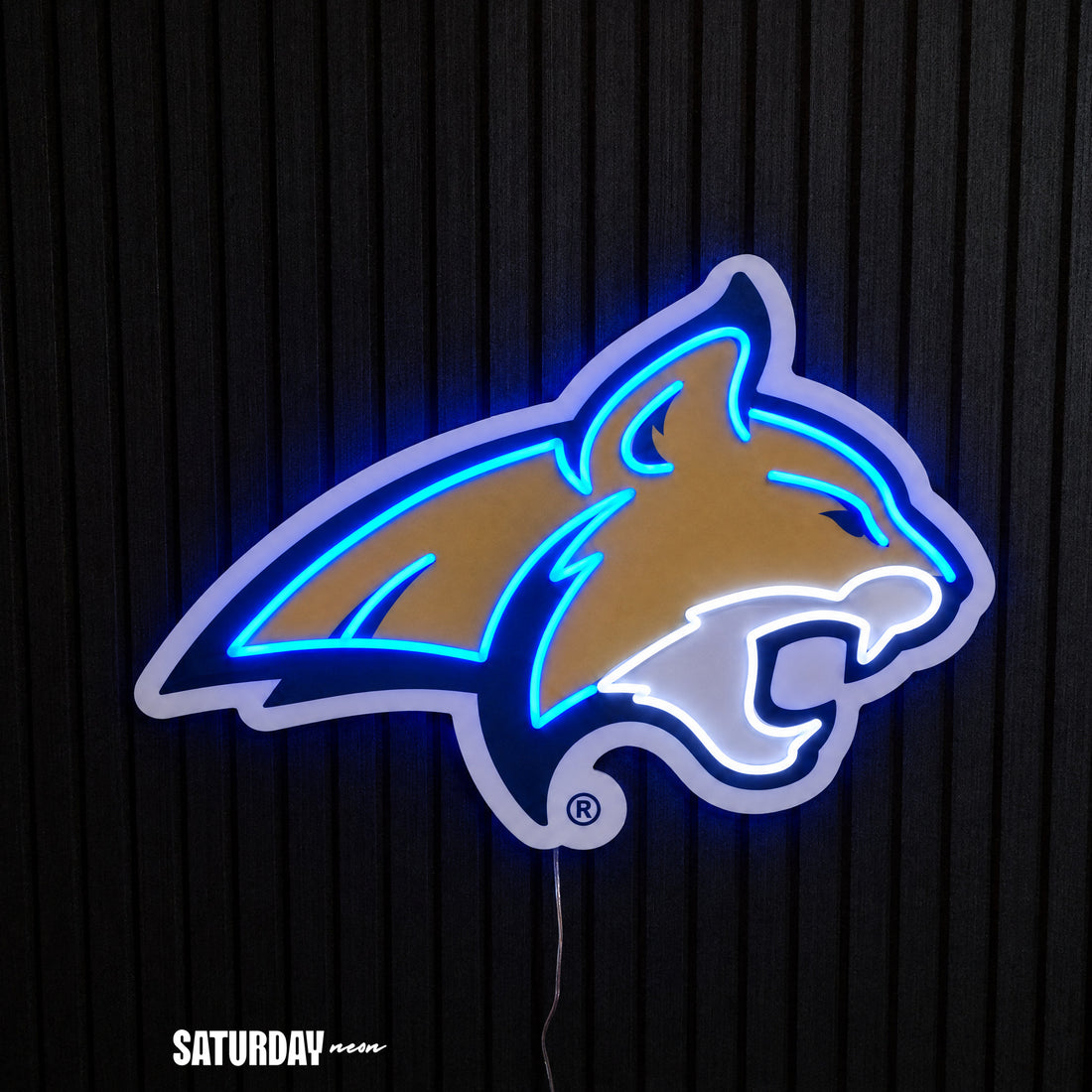 Montana State Bobcats LED Neon Sign - Plus (24" x 17.44") - Saturday Neon