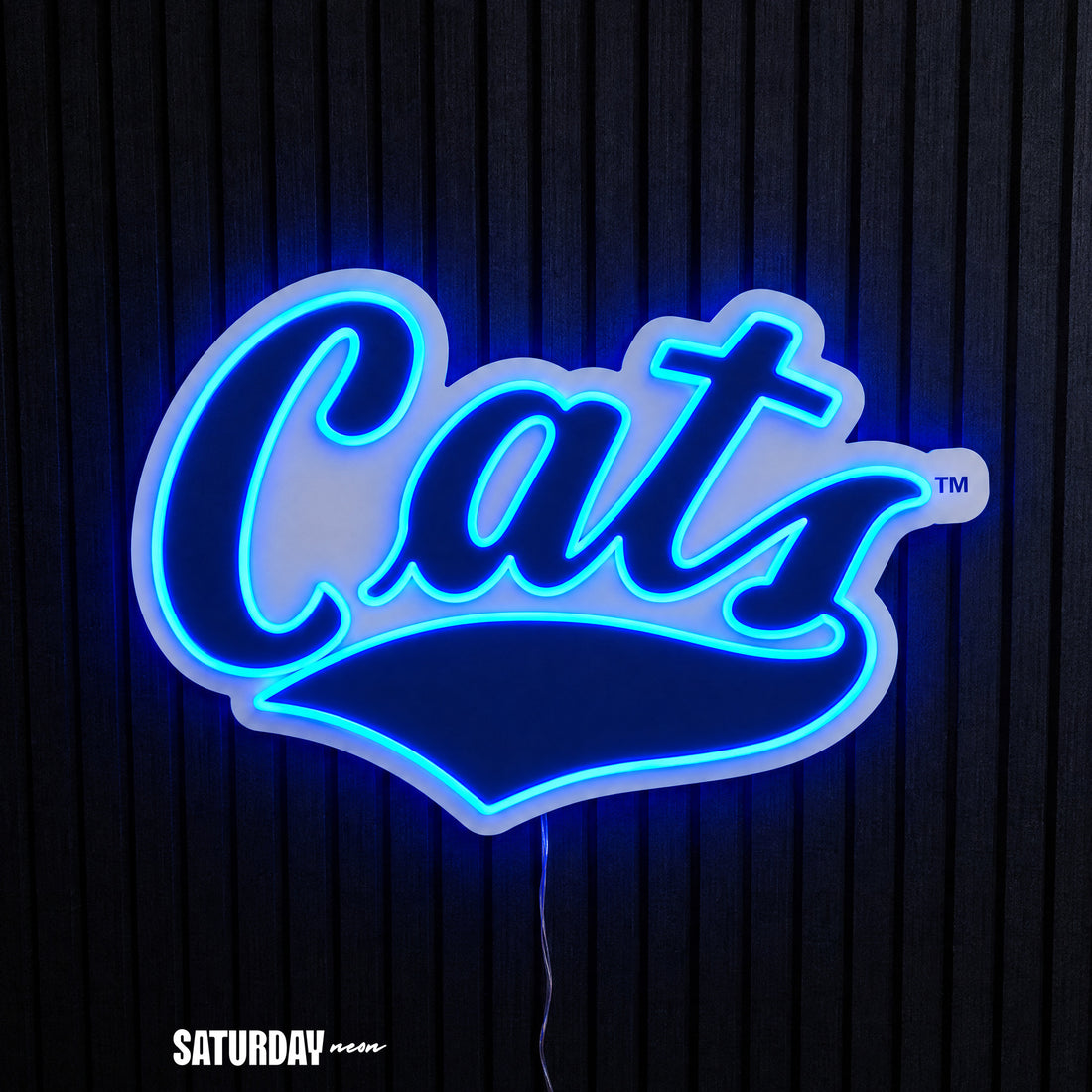 Montana State Cats Script LED Neon Sign - 24" x 16.33" - Saturday Neon