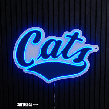Montana State Cats Script LED Neon Sign - 24" x 16.33" - Saturday Neon