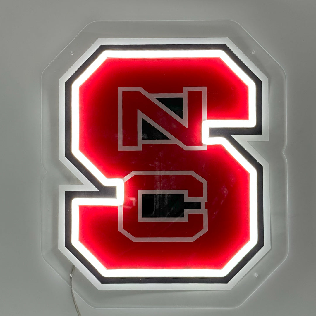 NC State Block S Logo LED Neon Sign