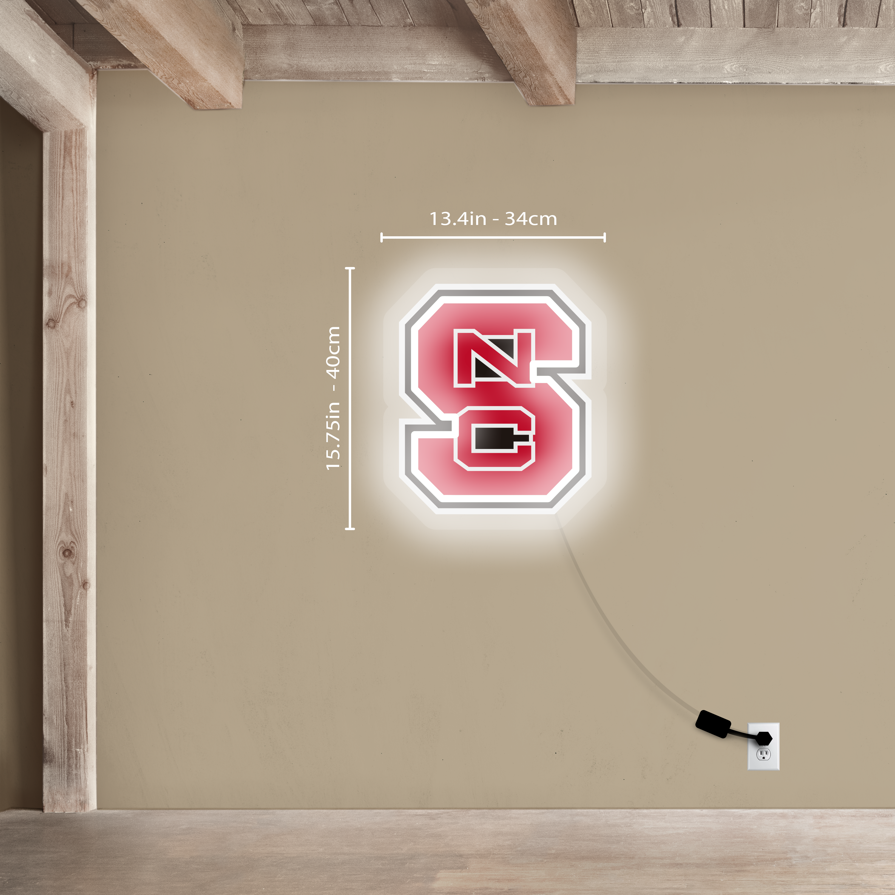 NC State Logo LED Neon Sign - Saturday Neon