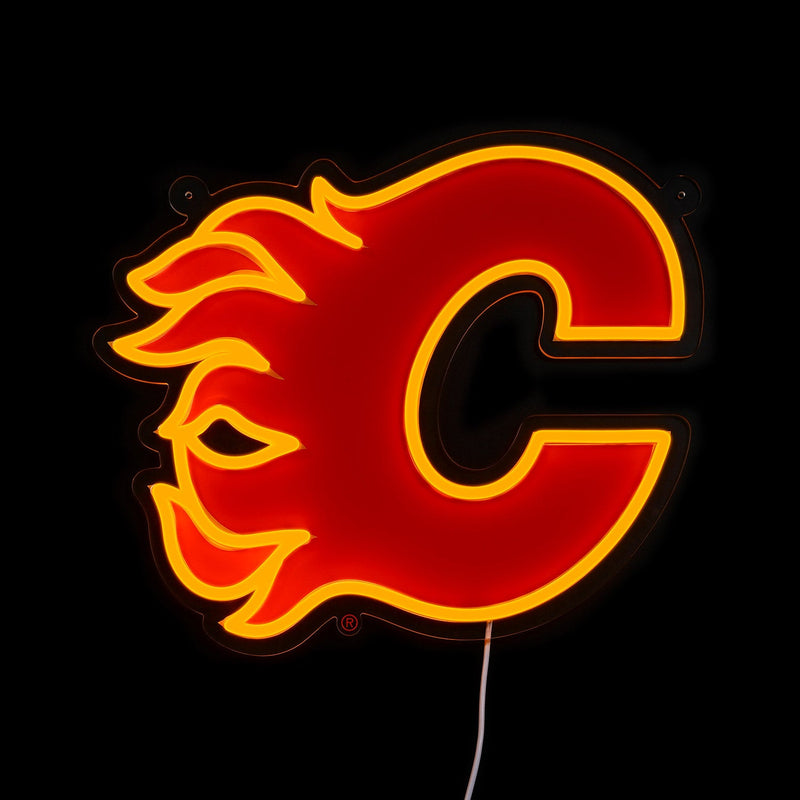 Calgary Flames: Die-Cut LED Neon Sign