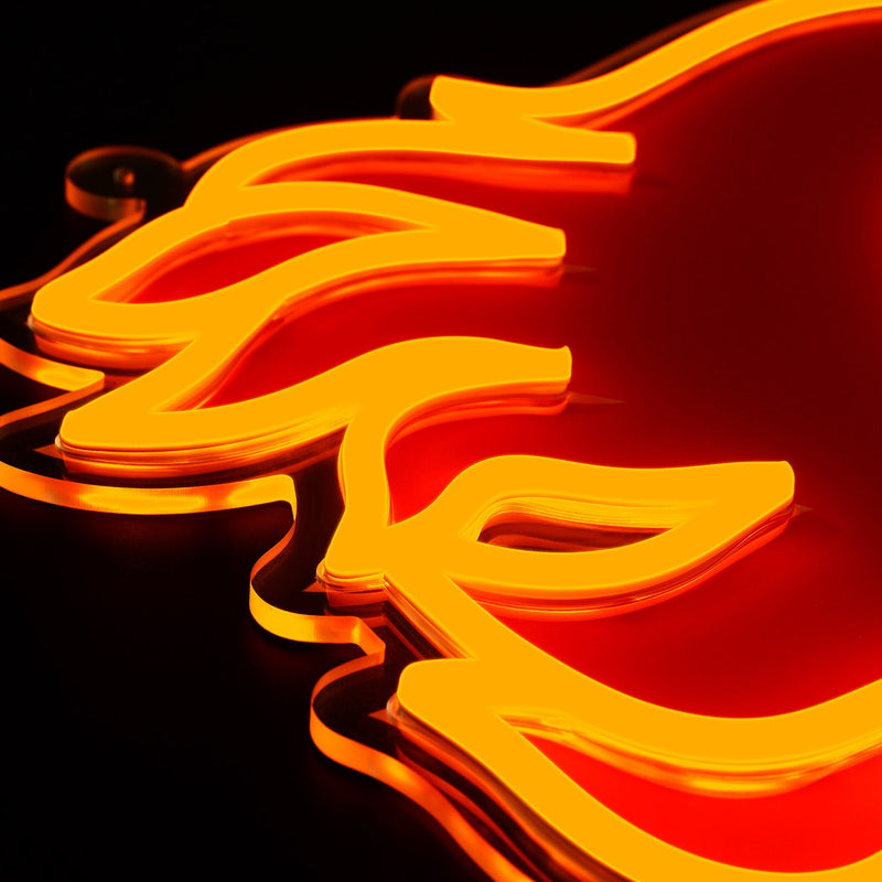 Calgary Flames: Die-Cut LED Neon Sign