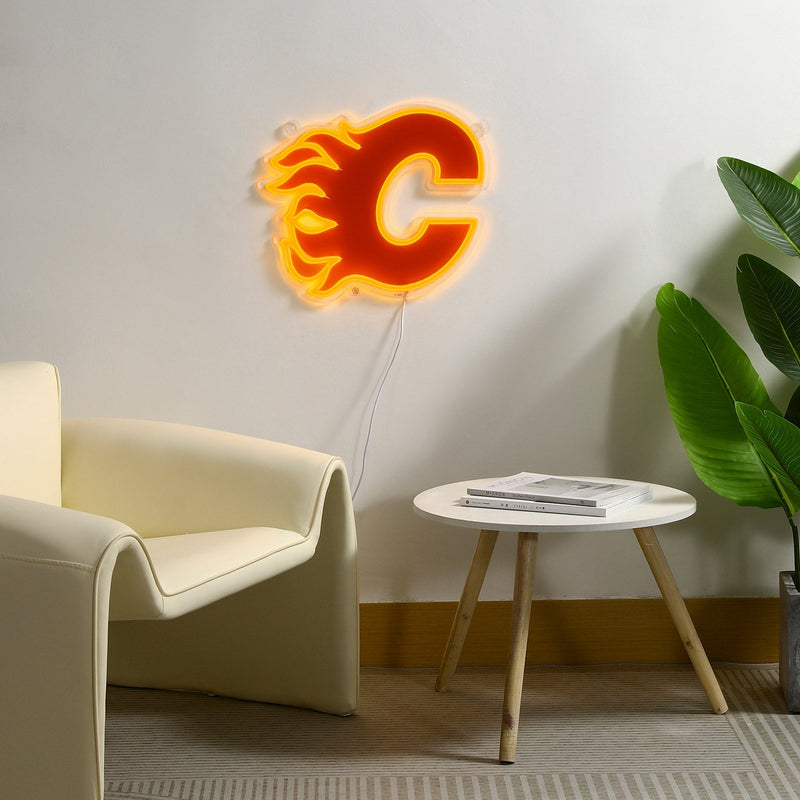 Calgary Flames: Die-Cut LED Neon Sign