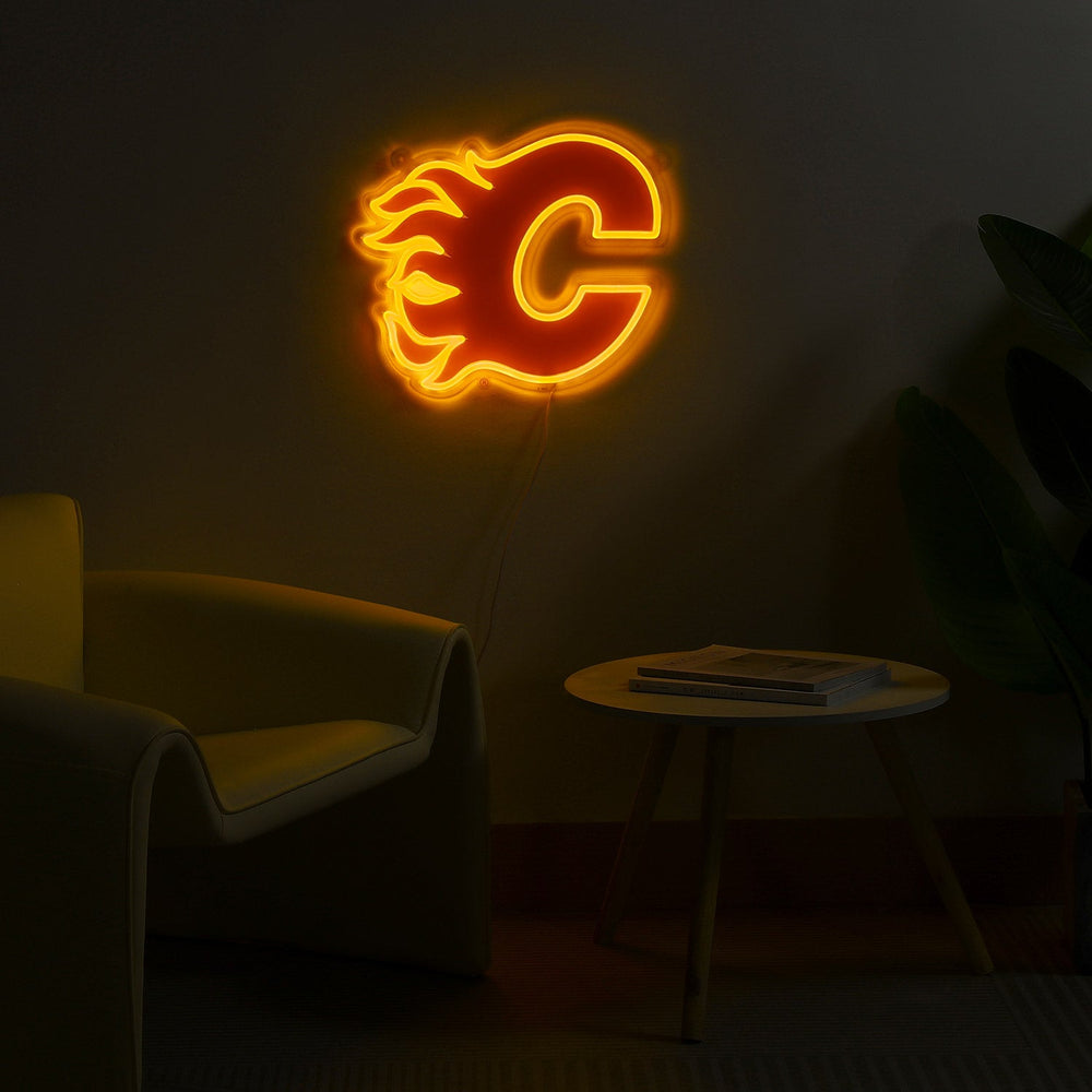 Calgary Flames: Die-Cut LED Neon Sign