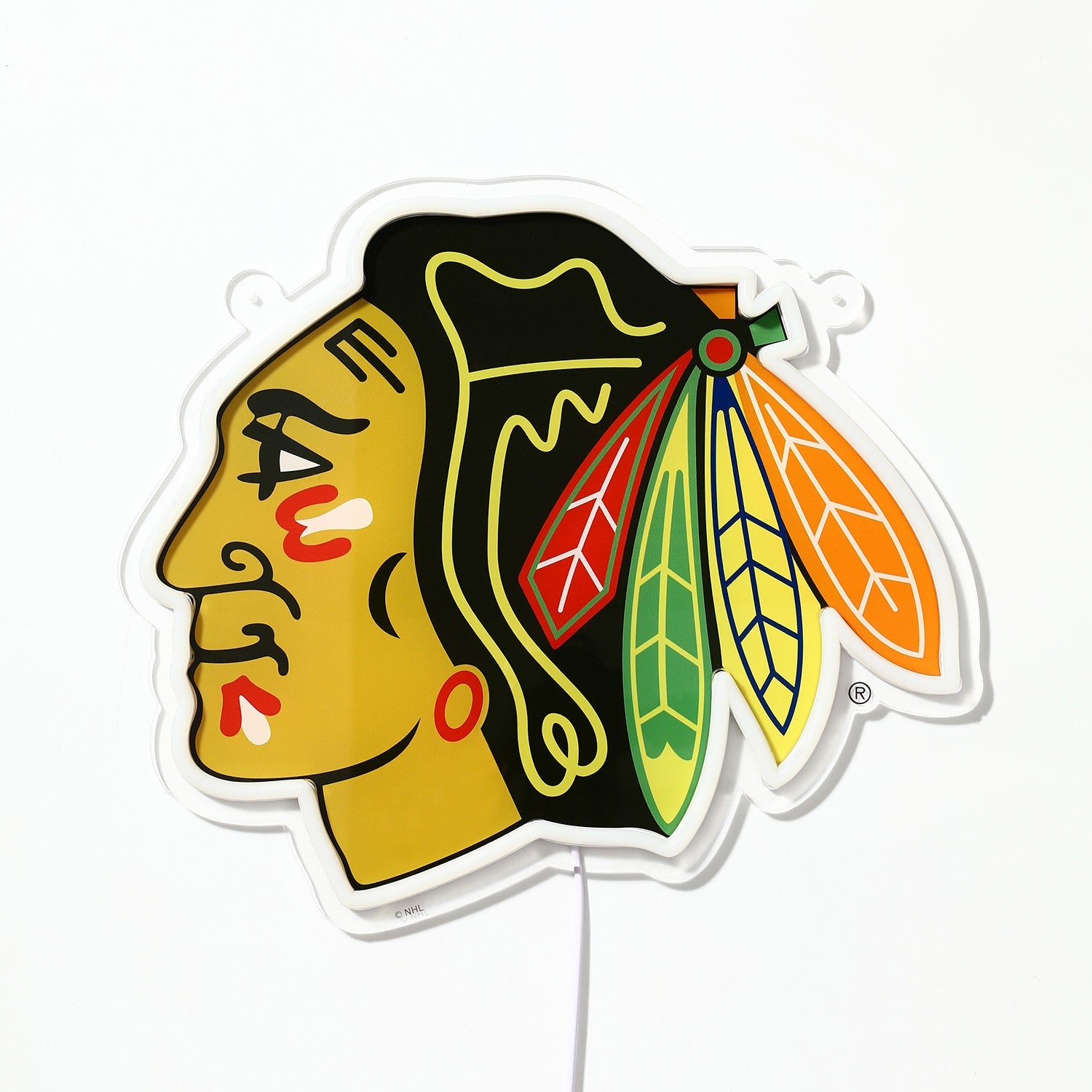 Chicago Blackhawks: Die-Cut LED Neon Sign
