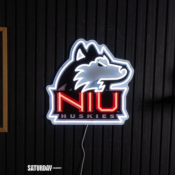 NIU Huskies LED Neon Sign - Standard (15" W x 14.53" H)