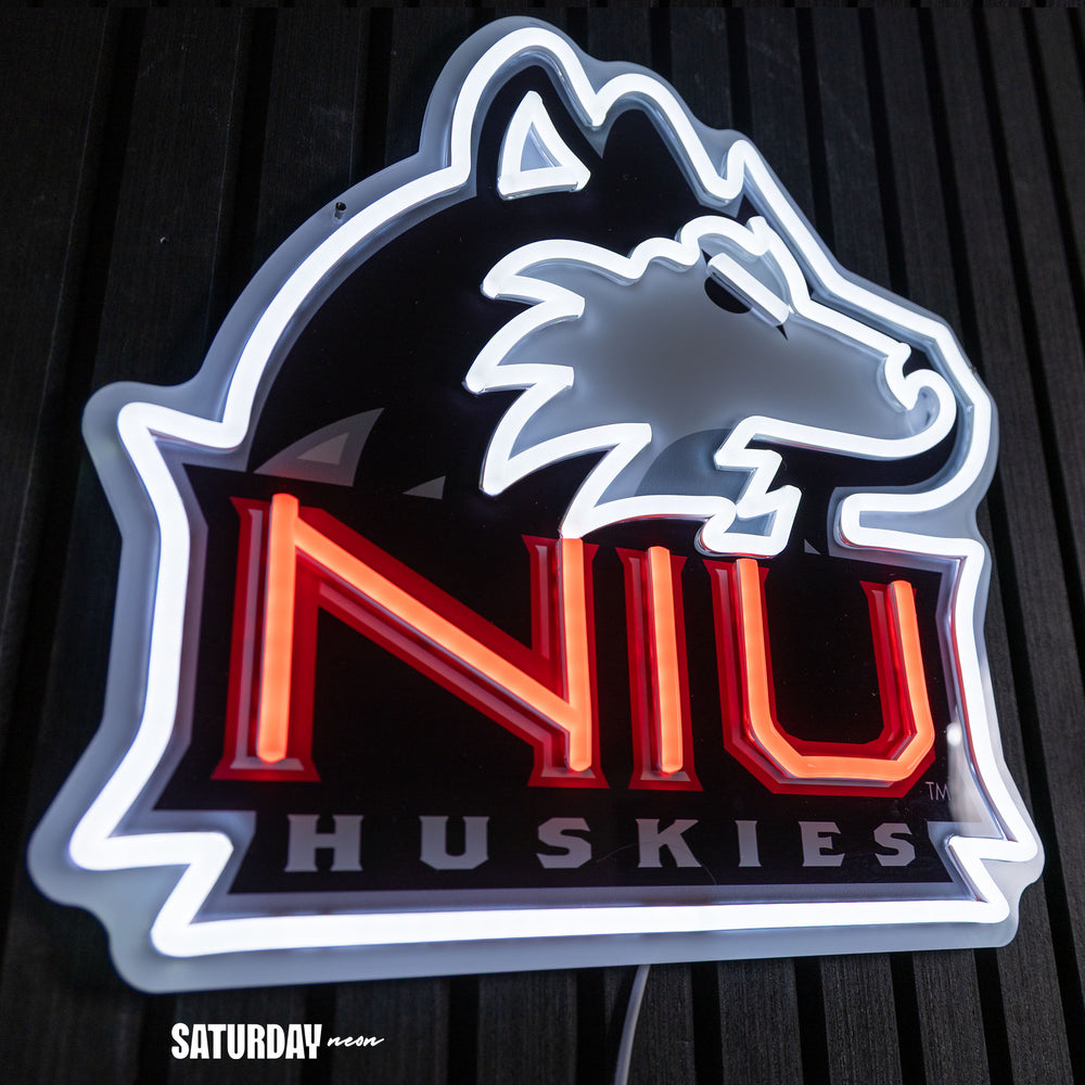 NIU Huskies LED Neon Sign - Standard (15" W x 14.53" H)