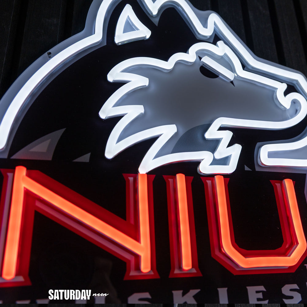 NIU Huskies LED Neon Sign - Standard (15" W x 14.53" H)