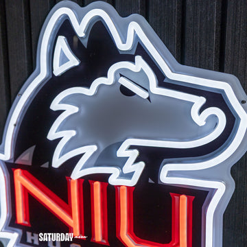 NIU Huskies LED Neon Sign - Standard (15" W x 14.53" H)