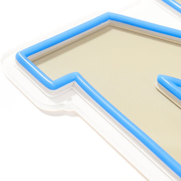 Navy Midshipmen logo LED neon sign at a side angle