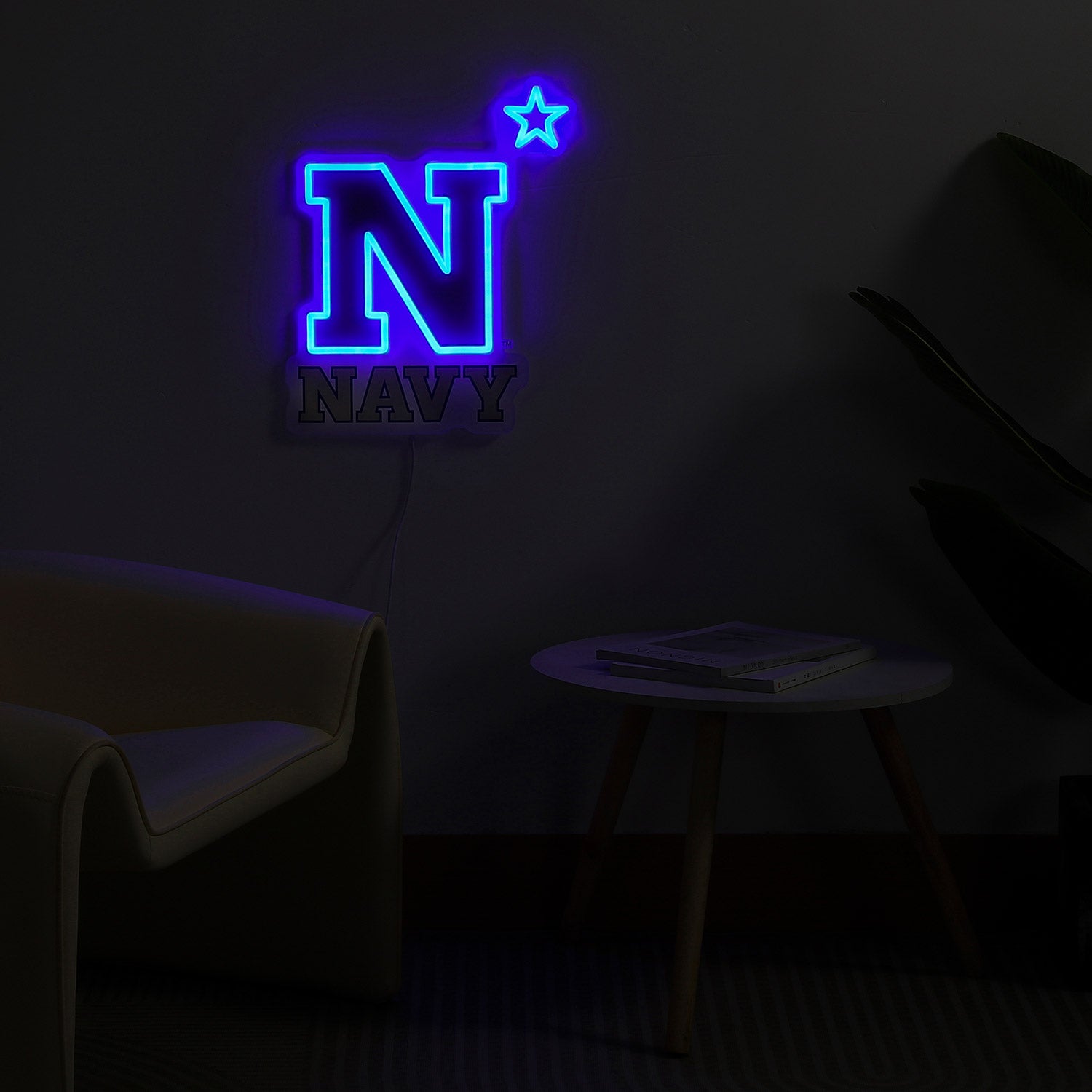 Navy Midshipmen LED Neon Sign - Saturday Neon