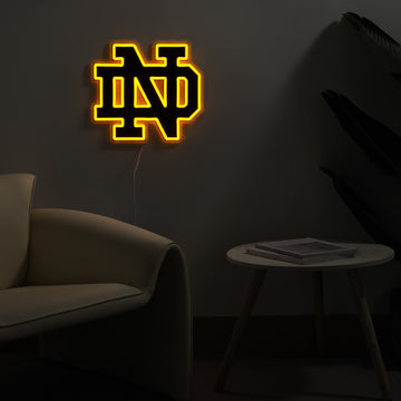 Notre Dame Fighting Irish LED Neon Sign - Saturday Neon