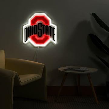 Ohio State Buckeyes logo LED neon sign